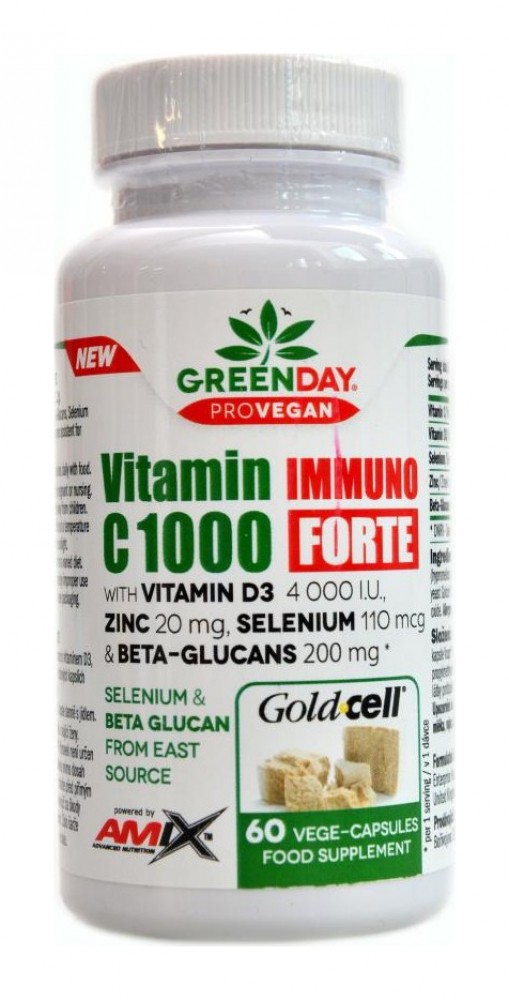 Provegan Vitamín C 1000mg Immuno forte 60 kapslí