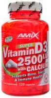 Super vitamin D3 2500 IU + calcium 120 kapslí 