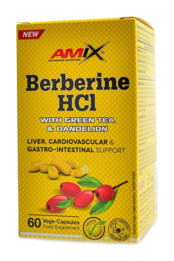 Berberine HCL with Green tea and dandelion 60 kapslí