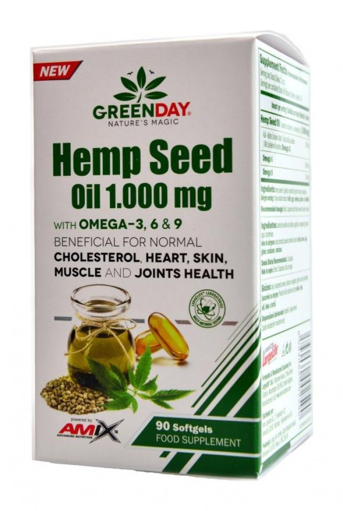 Hemp Seed Oil 1000mg 90 softgels