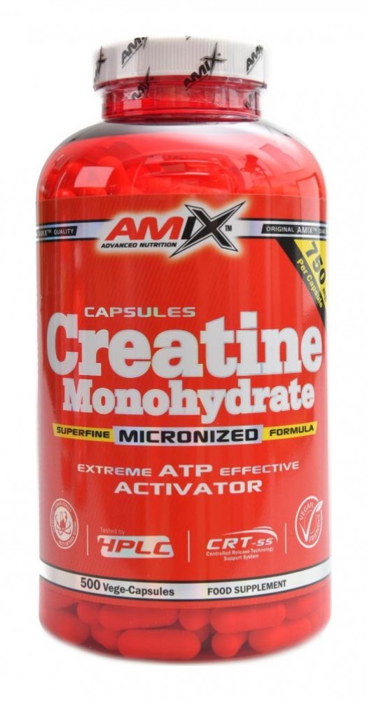 Creatine monohydrate 500 kapslí 750 mg