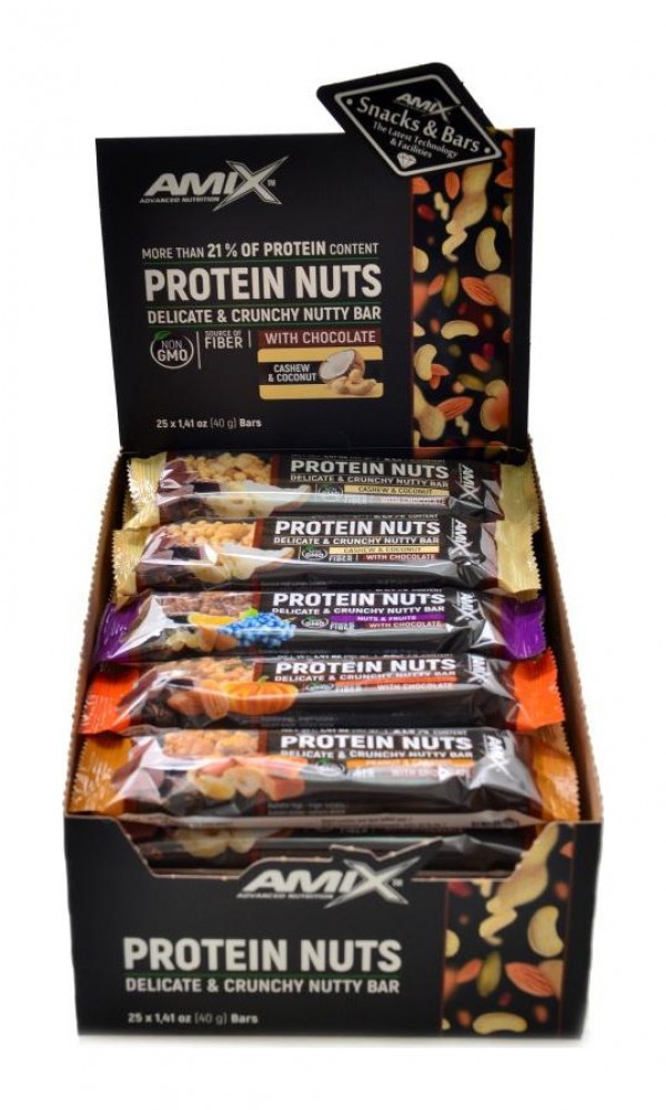 Protein nuts 25 x 40g delicate crunchy bar