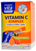 MaxiVita vitamín C acerola + zinek + šípek 20 x 40 g 