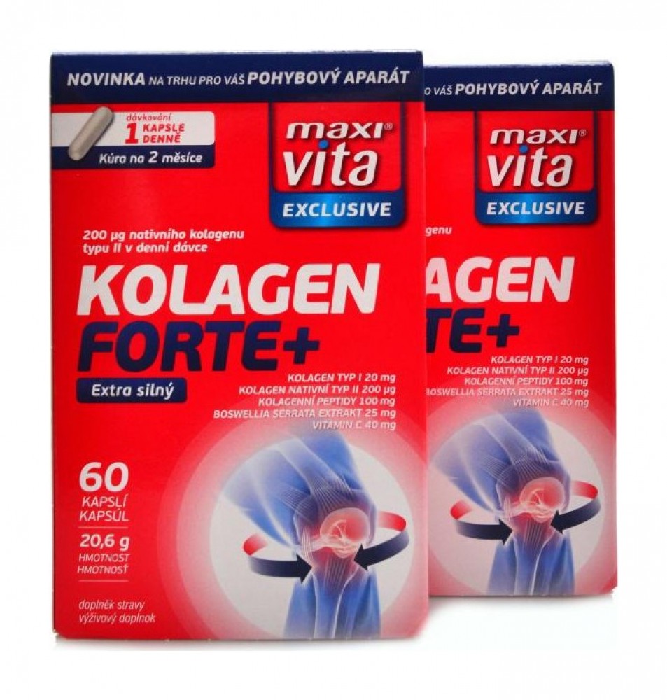 MaxiVita kolagen forte + 2 x 60 kapslí