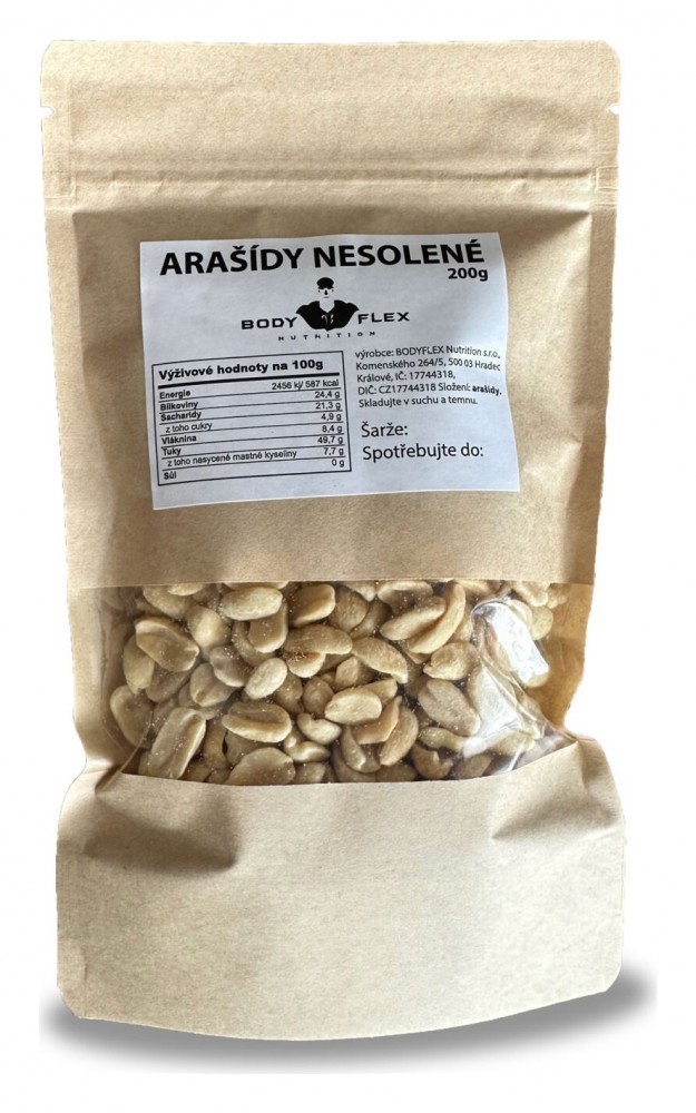 Arašídy nesolené 200g