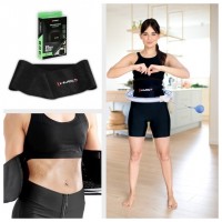 Sada masážní hula hoop HHM15 modrá se závažím, magnety a počítadlem a zeštíhlujícího pásu BR163 PLUS SIZE 