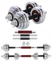 Činkový set v kufru STC30 2x15 kg, chrom 