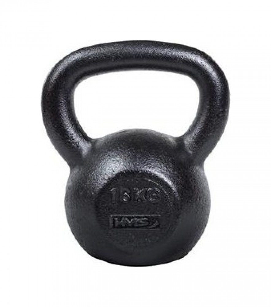 Litinový kettlebell KZG16 16 kg, černý