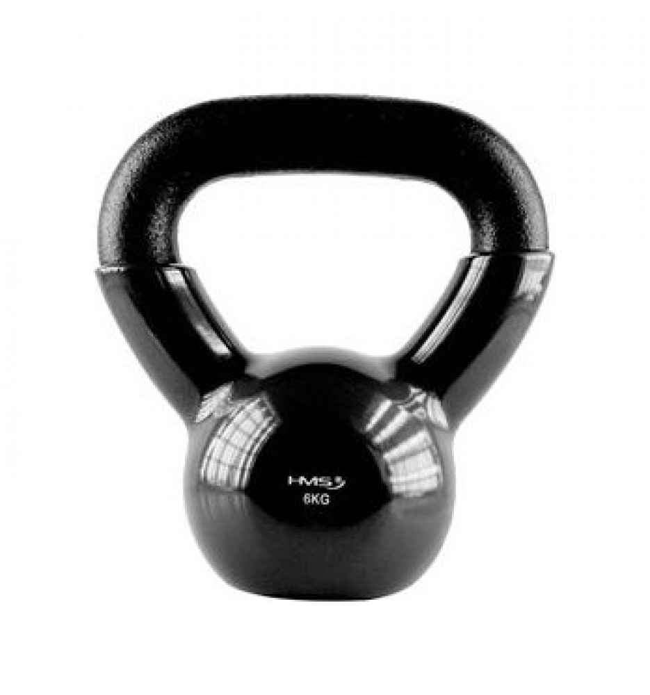 Kettlebell pokrytý vinylem KNV06 6 kg, černý