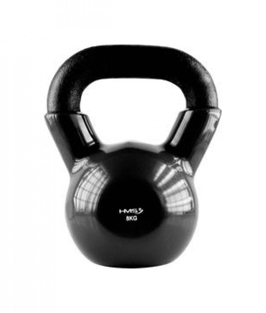 Kettlebell pokrytý vinylem KNV08 8 kg, černý