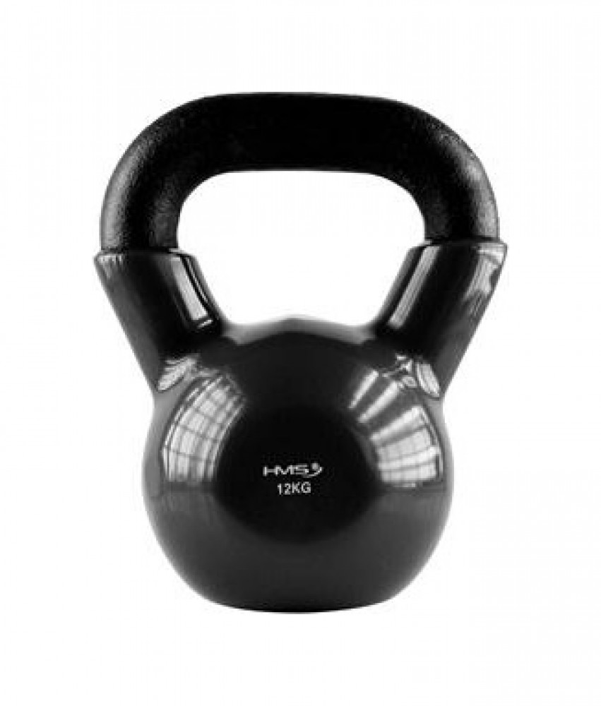 Kettlebell pokrytý vinylem KNV12 12 kg, černý