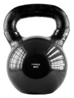 Kettlebell pokrytý vinylem KNV28 28 kg, černý 