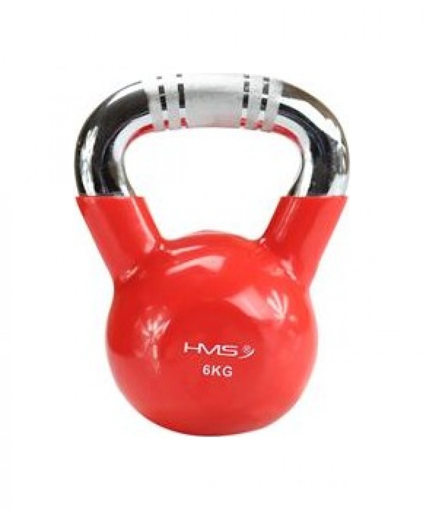 Kettlebell s chromovaným úchopem KTC 6 kg červený