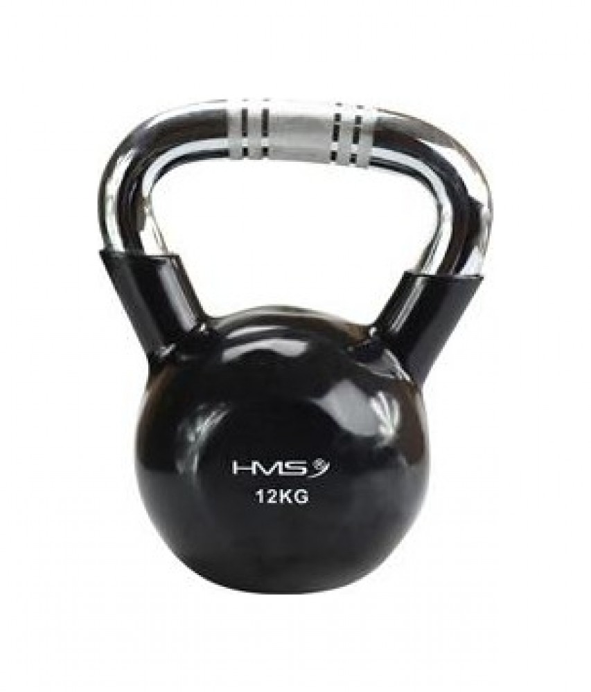 Kettlebell s chromovaným úchopem KTC 12 kg černý