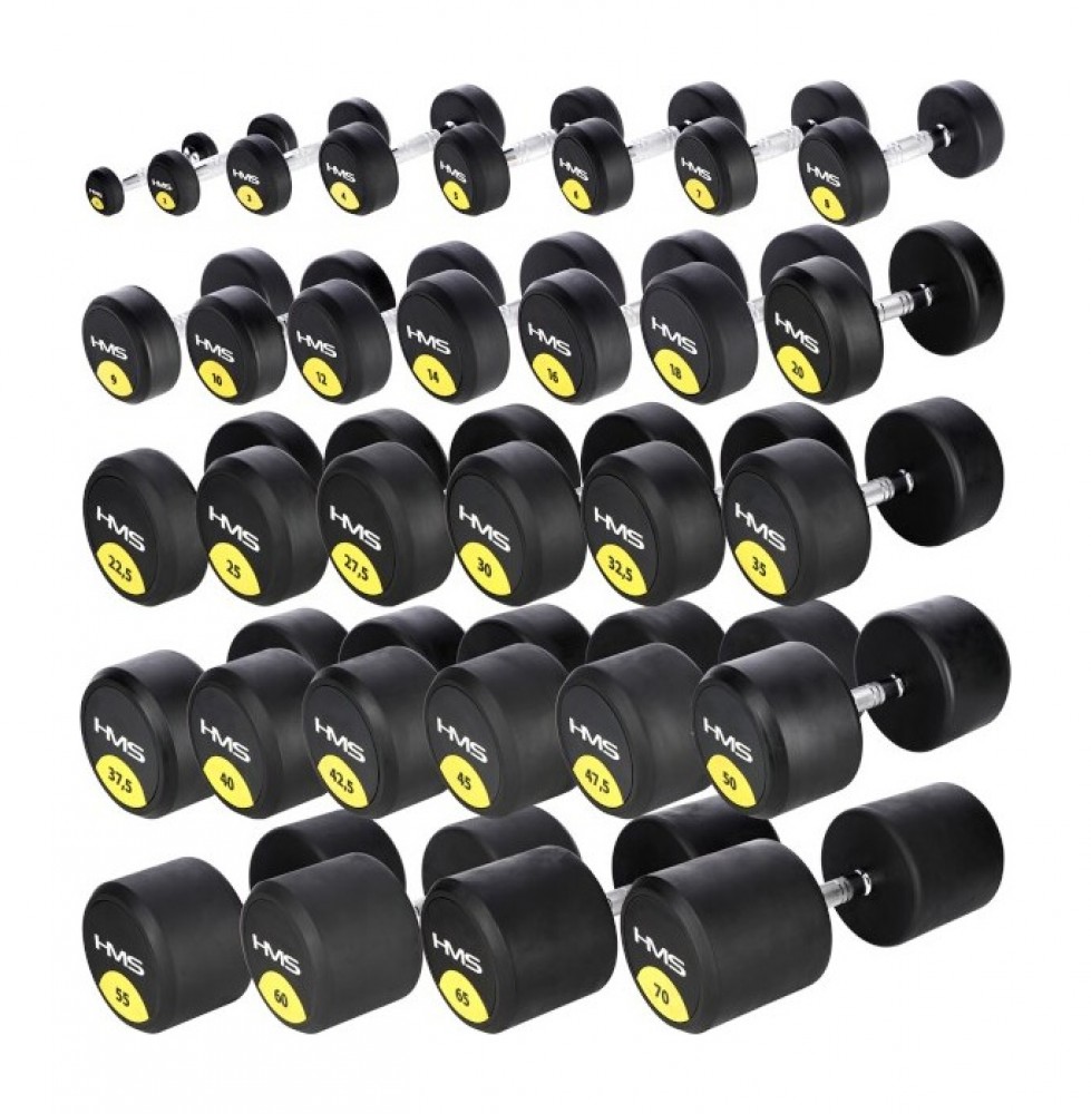 Pogumovaná jednoruční činka HG Pro 55 kg