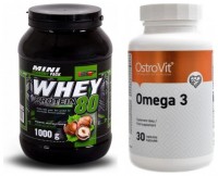 CFM whey protein 80 1000 g + ZDARMA OstroVit Omega 3 30 kapslí  