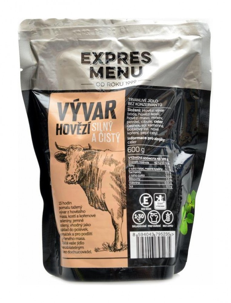 Hovězí vývar se zeleninou 600g