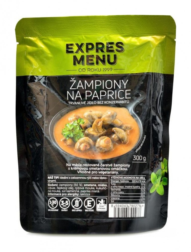 Žampiony na paprice 300g