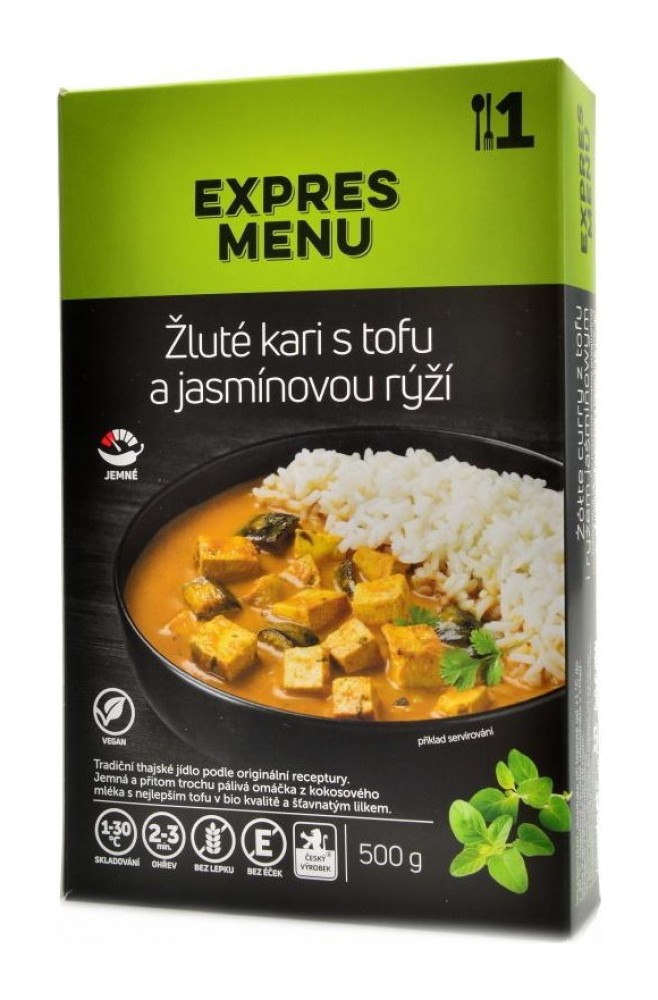 KM Žluté kari s tofu a jasmínovou rýží 500g