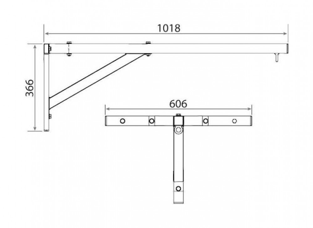 Nástěnný držák boxovacího pytle DBX 102 cm, 150 kg