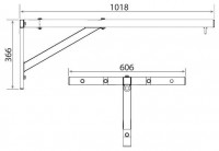 Nástěnný držák boxovacího pytle DBX 102 cm, 150 kg 