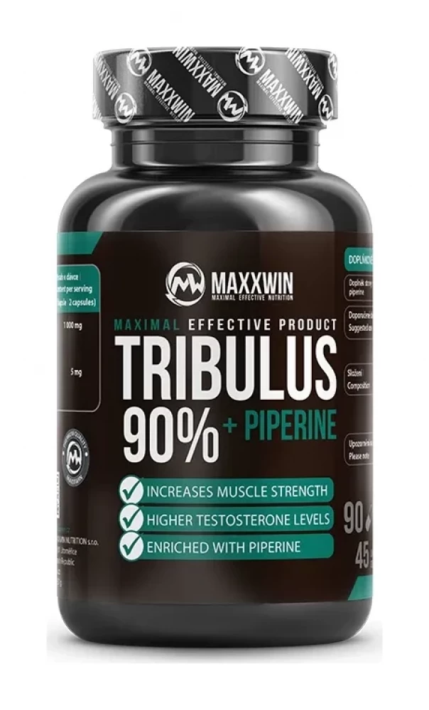 TRIBULUS 90% + PIPERINE 90 kapslí