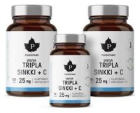 Triple Zinc 25mg + Vitamin C 2 x 120 kapslí + 60 kapslí ZDARMA 