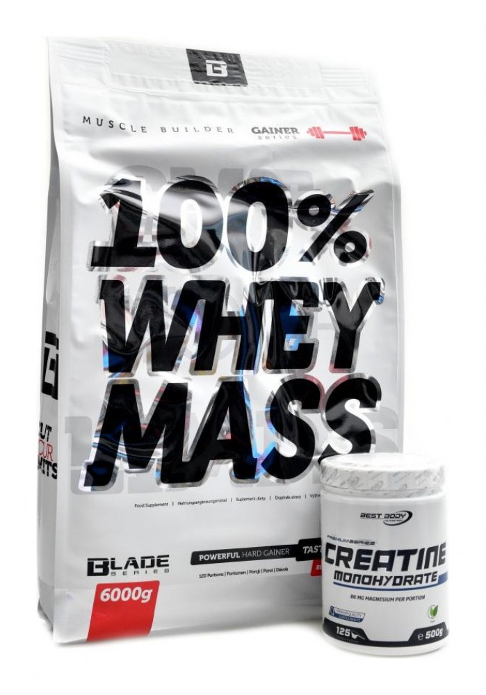 BS Blade 100% Whey Mass gainer 6kg + Creatine monohydrate 500g