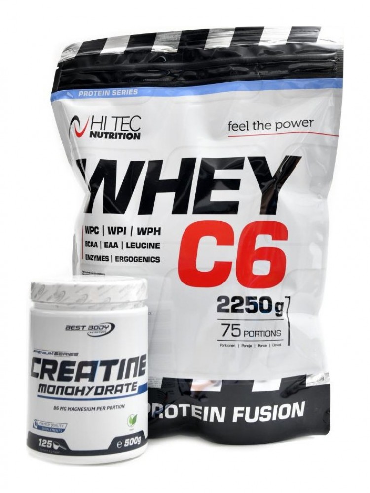 Whey C6 CFM 100% whey protein 2250 g + Creatine monohydrate 500 g