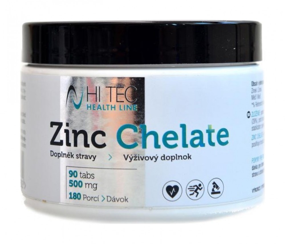 Health line Zinek Zinc chelate 500 mg 90 tbl