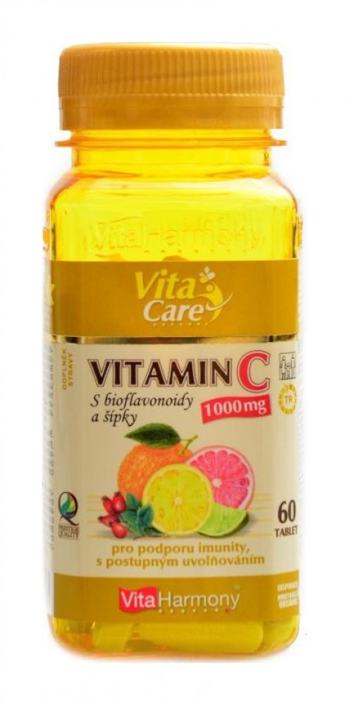 Vitamín C 1000mg s bioflavonoidy a šípky 60 tbl s postupným uvolňováním