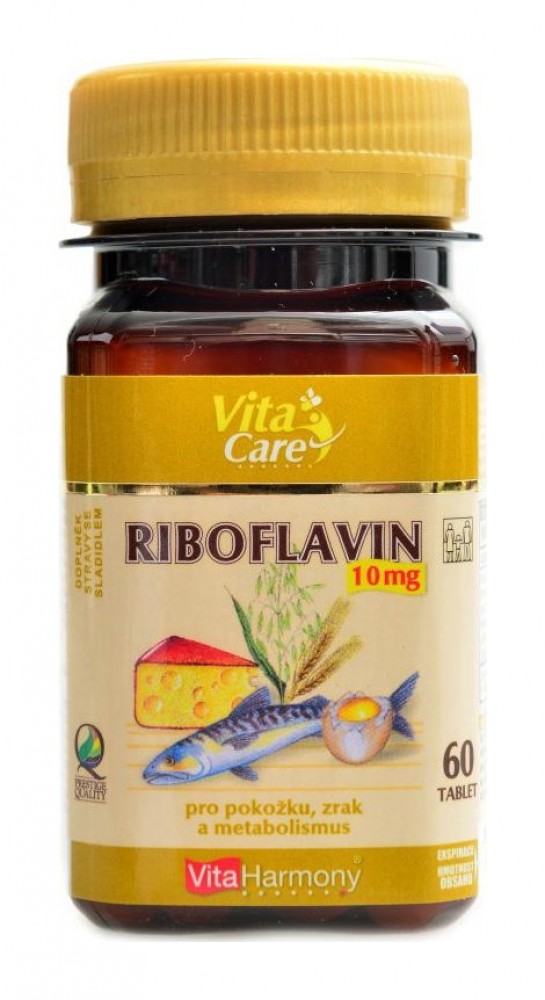 Riboflavin vitamín B2 10 mg 60 tablet