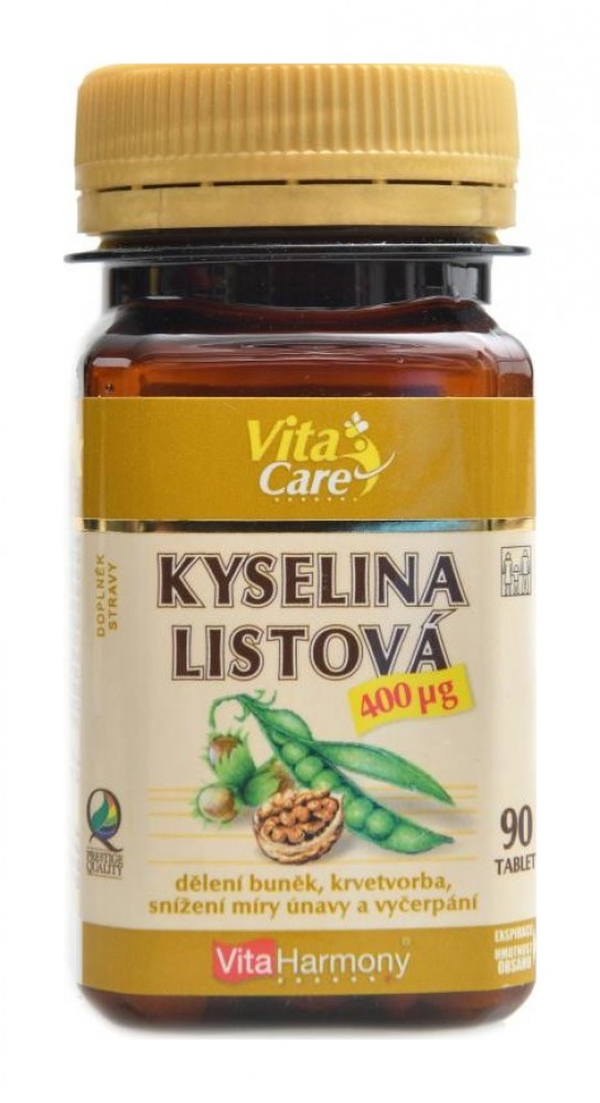 Kyselina Listová 400 mcg 90 tablet