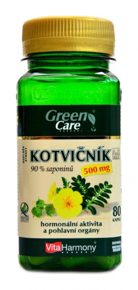 Kotvičník 500 mg 90% saponinů 80 kapslí