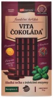 VitaČokoláda funkční hořká 70g receptura A - bromelain amyláza máta 