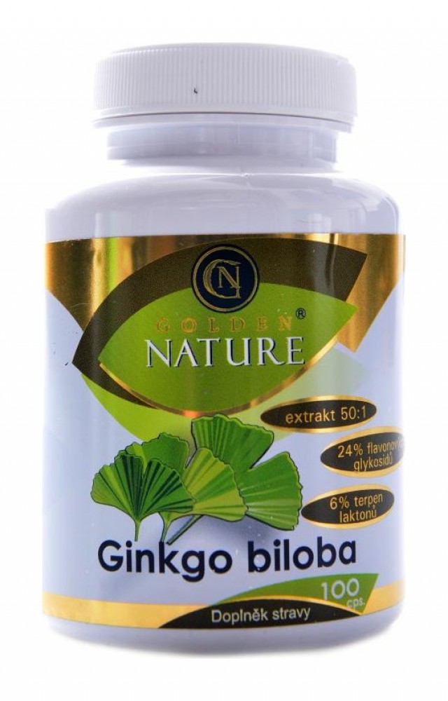 Ginkgo biloba extrakt 50:1 60mg 100 kapslí