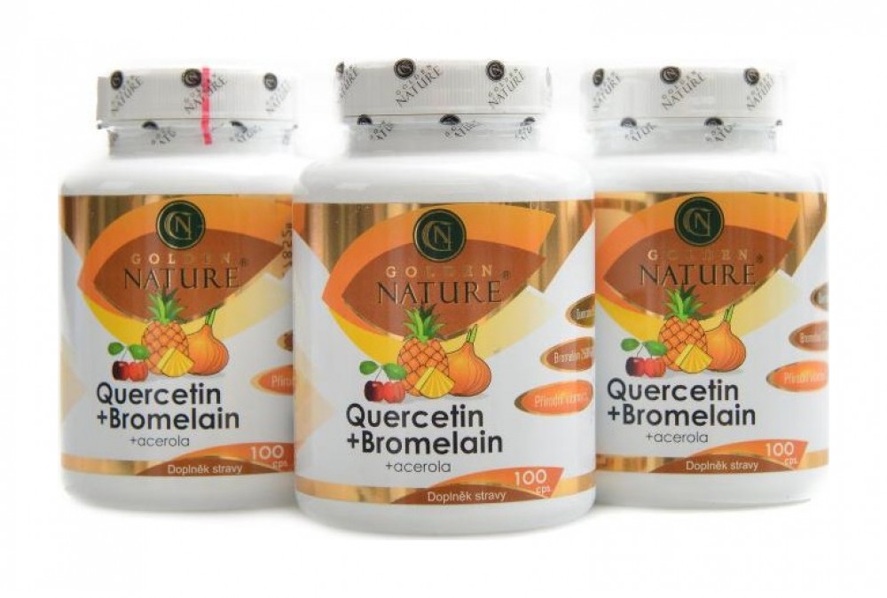 Quercetin + Bromelain ( kvercetin ) komplex 300 kapslí