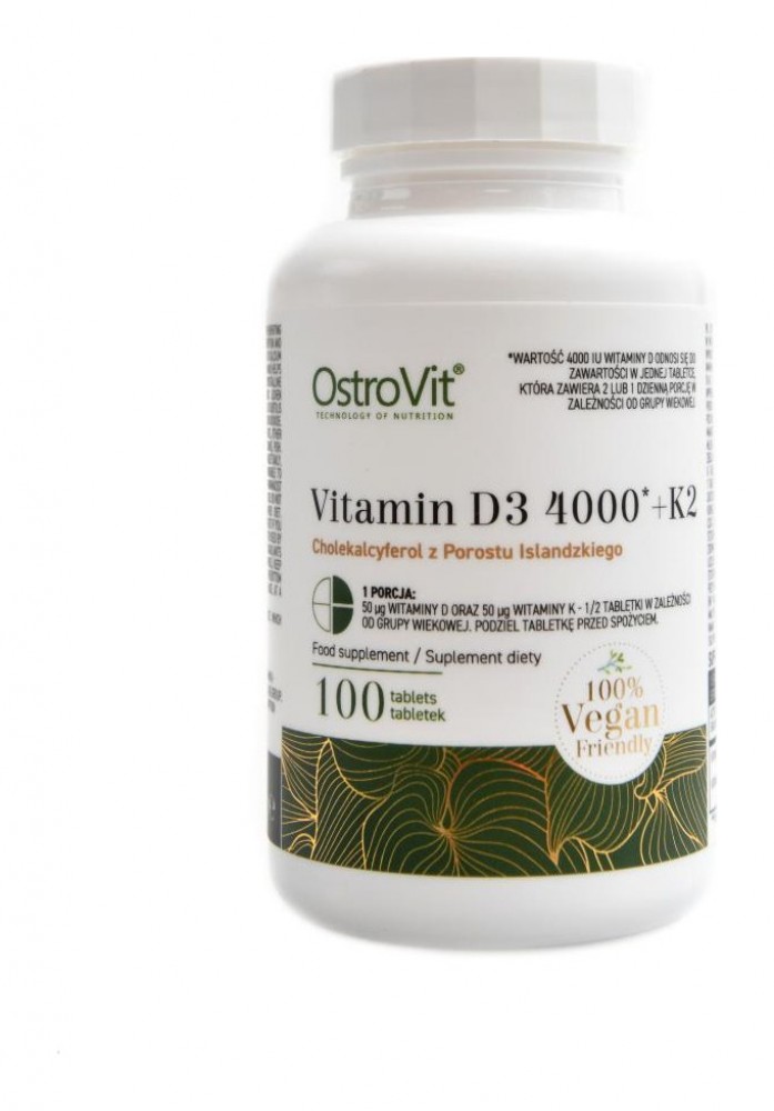 Vitamin D3 4000 IU + K2 100 tablet vegan friendly