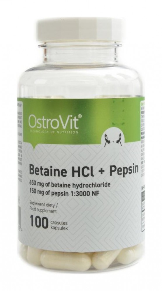 Betaine HCL + pepsin 100 kapslí