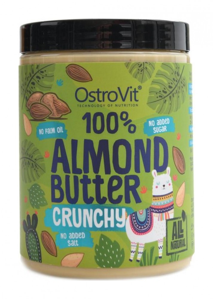 100% almond butter crunchy 1000g mandlové křupavé máslo