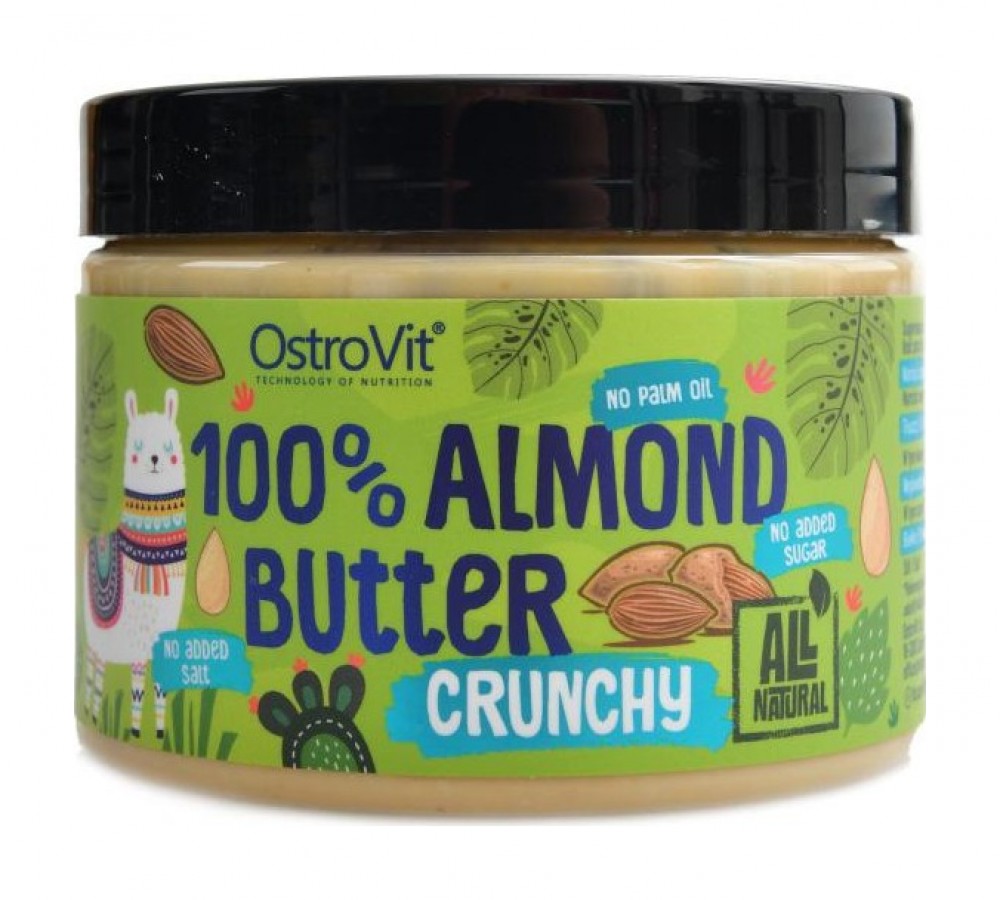 100% almond butter crunchy 500g mandlové křupavé máslo