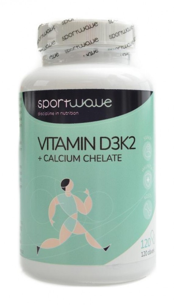 Vitamín D3K2 + Calcium chelate 120 kapslí