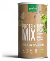 Vegan Protein MIX BIO 400g banán (konopí, slunečnice, hrách, dýně) 