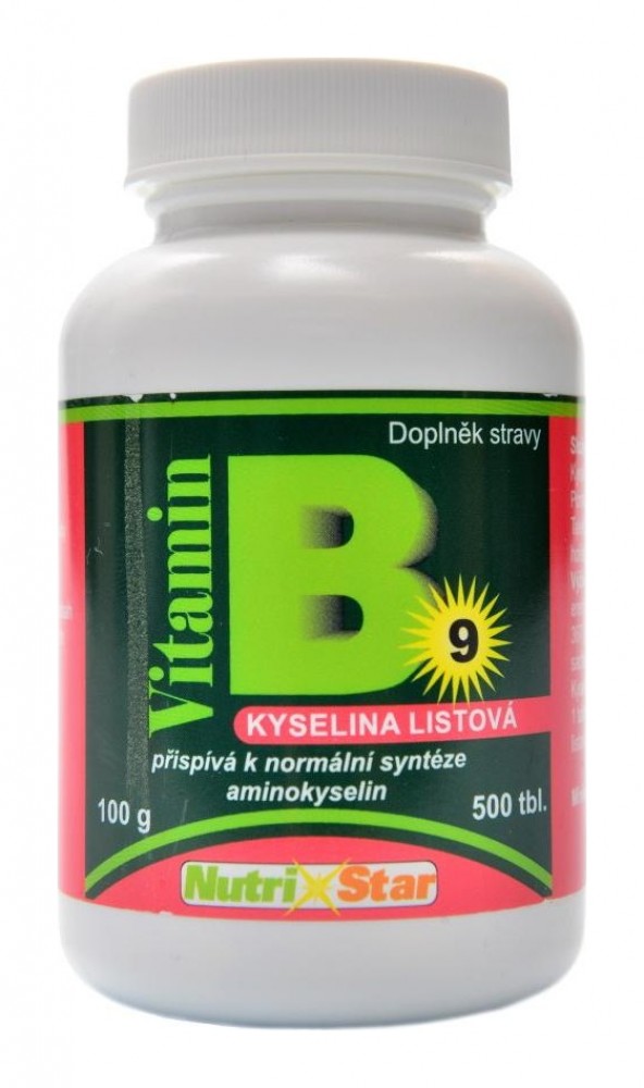 Kyselina listová - Folacin (vit. B9) 500 tbl.