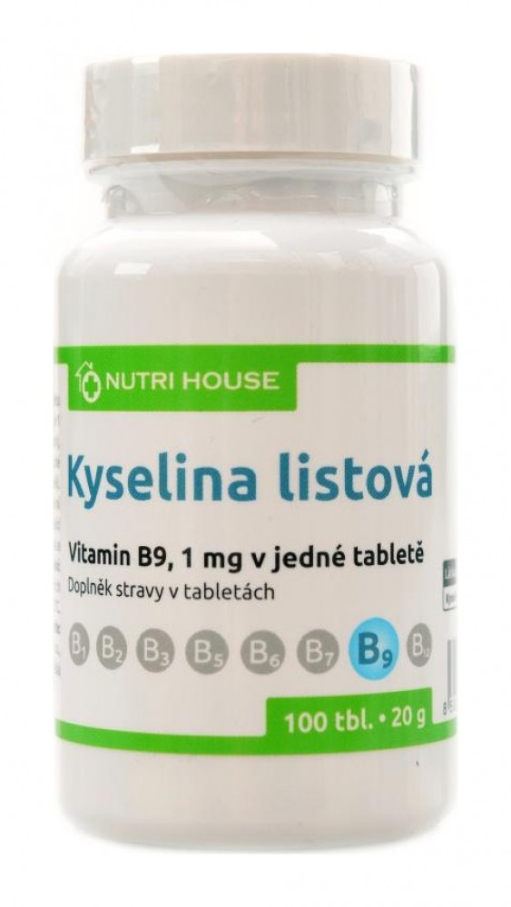 Vitamín B9 kyselina listová Folacin 100tablet