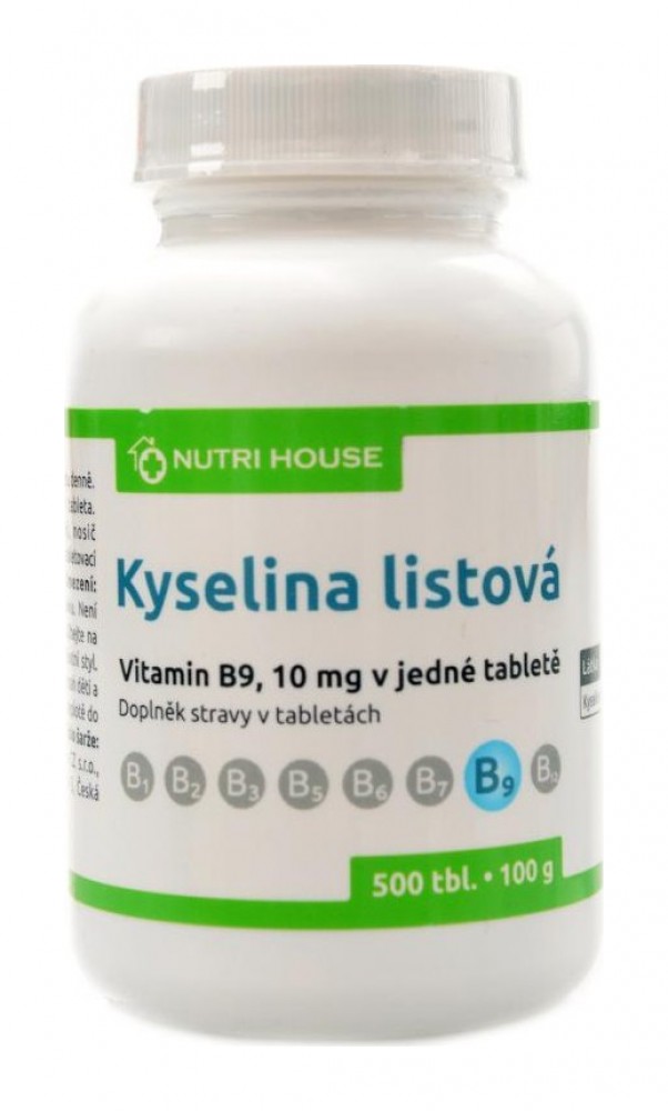 Vitamín B9 kyselina listová Folacin 500tablet