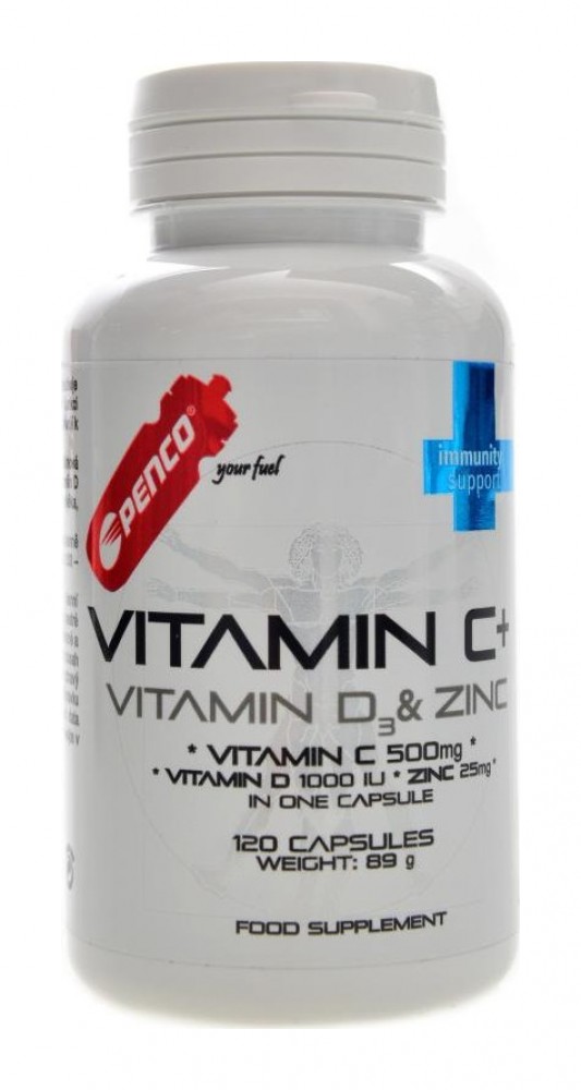 Vitamín C plus  + vitamin D3 + zinc 120 kapslí