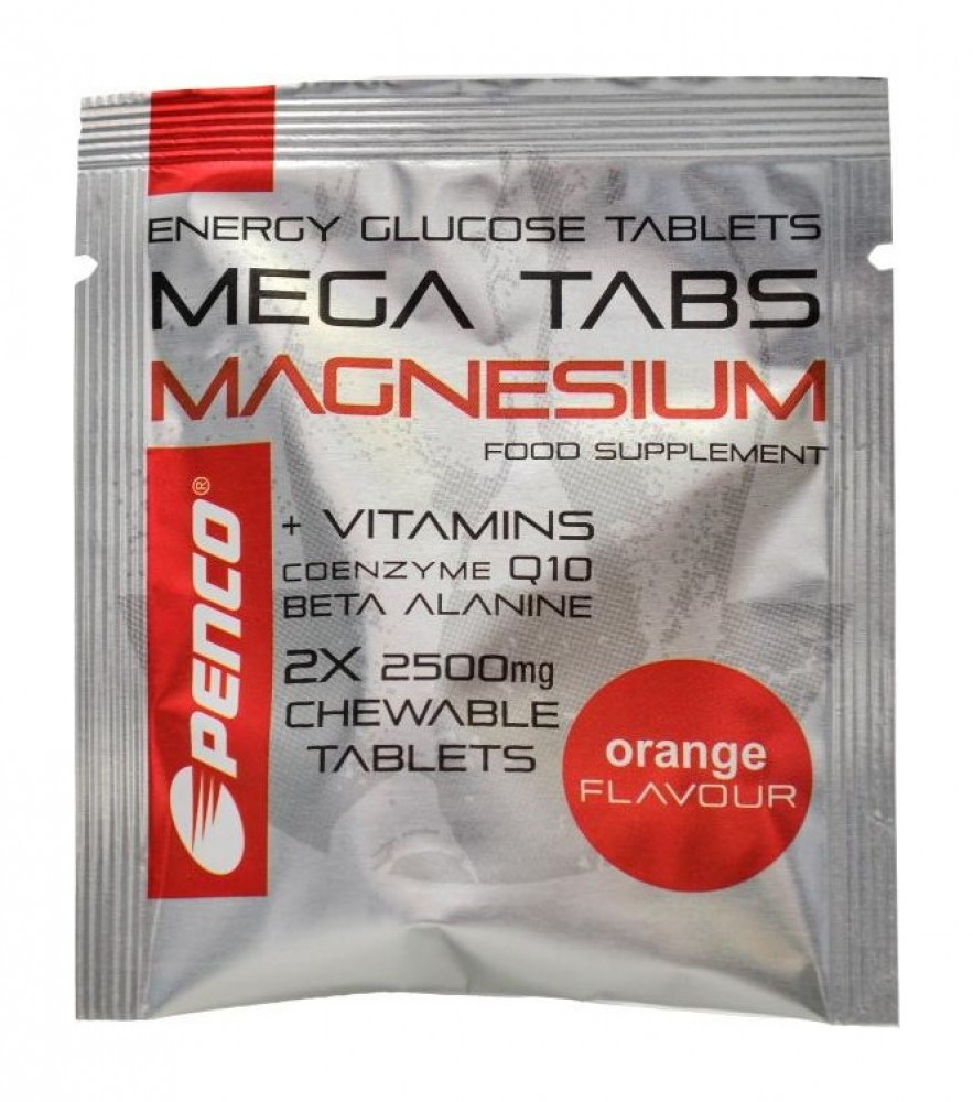 Mega tabs magnesium 2 x 2500mg pomeranč