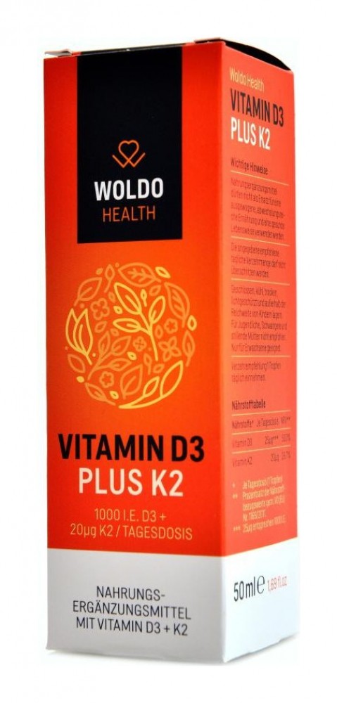 Vitamín D3 K2 kapky 1000 IU 50 ml