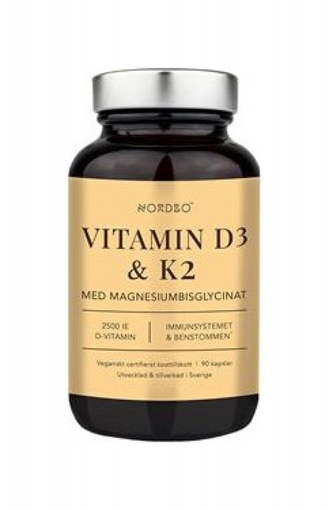 Vitamin D3 and K2 and Magnesium 90 kapslí